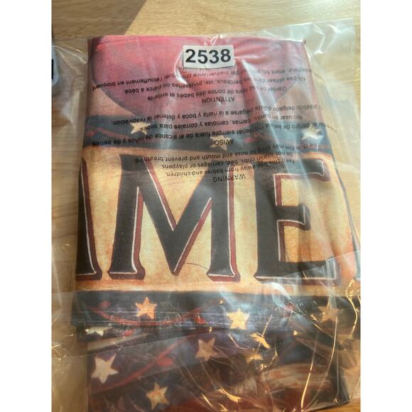 Vintage Outdoor Porch Flag American Flag Basket of Red Apples Patriotic JL - Picture 9 of 9